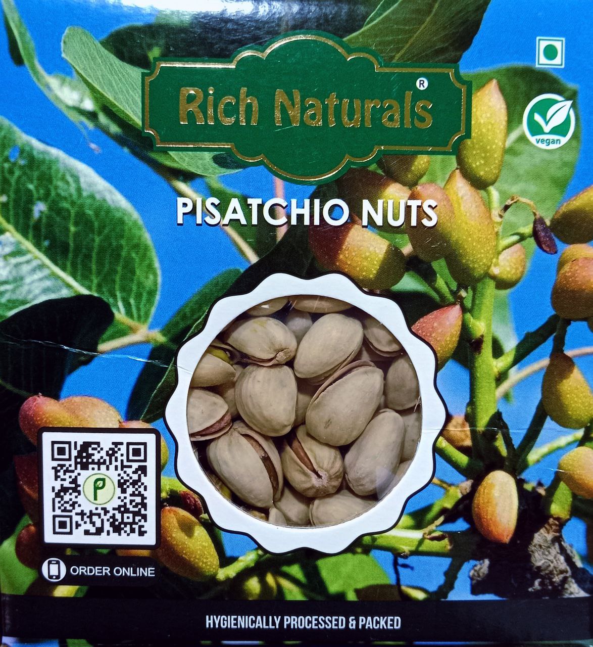 RICH NATURALS Pistachio Nuts (Iranian Roasted & Lightly Salted) (Grade AA)